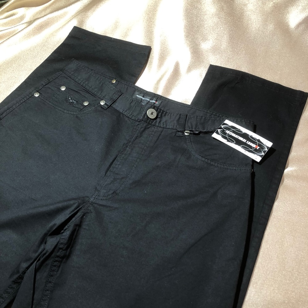 INTERNATIONAL LAUNDRY men denim jeans black 35 lightweight cotton
